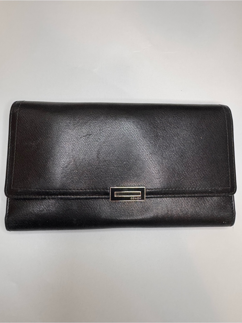 Vintage COACH Black Leather Clutch Wallet